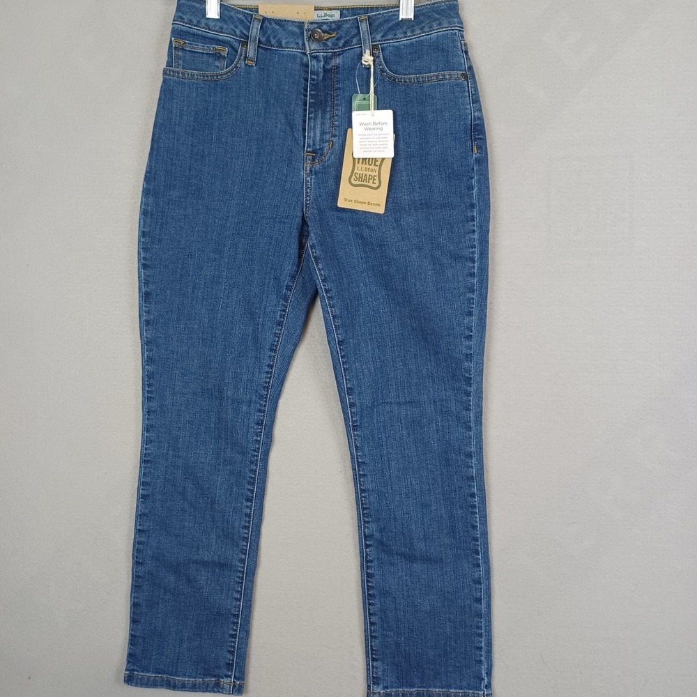 LL Bean Women's Classic Fit True Shape Denim Jeans Size 6 Reg NWT